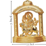 Aluminium Durga Ji Mandir Gold Finish – Divine Goddess Statue for Home Temple