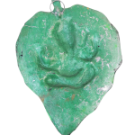 Aluminium  Showpiece Ganesh Patta Small Green