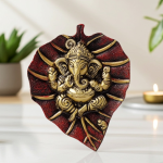 Aluminium  Showpiece Ganesh Patta Small Red