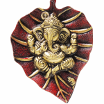 Aluminium  Showpiece Ganesh Patta Small Red