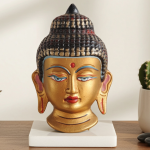 Aluminium Buddha Face Showpiece – Home Décor Spiritual Art
