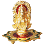 Aluminium Showpiece Lotus Laxmi Meena Statue