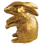 Aluminium Showpiece Rabbit Small Gold Statue