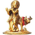 Aluminium Showpiece Cow Krishan Oval Base Statue