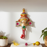 Aluminium  Showpiece Ganesh Wall Hanging Coloured