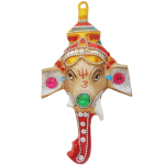 Aluminium  Showpiece Ganesh Wall Hanging Coloured
