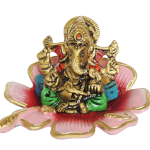 Aluminium Showpiece Ganesh On Kamal Statue