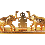Aluminium  Elegant Elephant Design Sindhur Dibbi with Ganesh Statue
