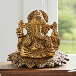 Aluminium Showpiece Ganesh With Box Statue