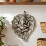 Aluminum Showpiece Ganesh Patta Big Silver Antique Statue