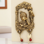Aluminium Showpiece Wall Haging Key Holder With Krishna Statue
