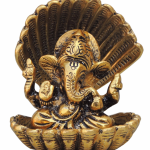 Aluminium  Showpiece Ganesh Ji in Seep Gold