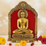Aluminium Lord Mahaveer Ji Statue – Jain Tirthankar Idol for Home & Temple Décor