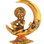 Aluminium Showpiece Krishna On Moon Statue