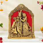 Aluminium Wall Hanging Radha Krishna Idol – Spiritual Décor Showpiece