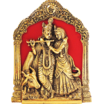 Aluminium Wall Hanging Radha Krishna Idol – Spiritual Décor Showpiece