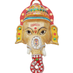 Aluminium  Showpiece Ganesh Wall Hanging Coloured