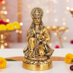 Aluminium Hanuman Ji Statue With Brass Antique Artistic Finish