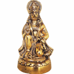 Aluminium Hanuman Ji Statue With Brass Antique Artistic Finish