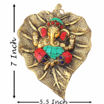 Aluminium Showpiece Stone Patta Ganesh Statue