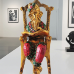 Aluminium Showpiece Chair Ganesh Ji Statue