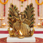 Aluminium Radha Krishna Idol – Traditional Home Décor Statue