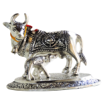Aluminium Cow Idol – Handcrafted Decorative Statue, Height : 4.4 Inch