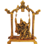 Aluminium Radha Krishna Jhula Idol – Religious Home Décor Statue