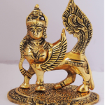 Aluminium Kamdhenu Cow Statue – Divine Silver Showpiece, Height : 5.5 Inch