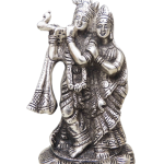 Aluminum Radha Krishna Idol – Premium Silver Finish Statue
