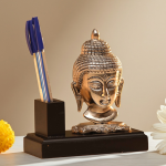 Aluminum Buddha Pen Holder – Office Desk Decorative Showpiece