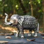 Aluminum Showpiece Elephant Silver Statue