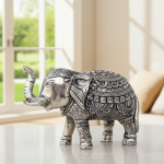 Aluminum Showpiece Elephant Silver Statue
