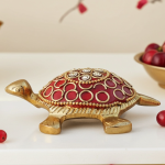 Brass Showpiece Red Tortoise, Turtle