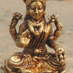 Brass Showpiece Laxmi Ji God Idol Statue, Made From Machine