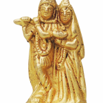 Brass Radha Krishna God Idol – Decorative Temple Showpiece