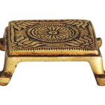 Brass Chowki God Idol Showpiece – Decorative Puja Base