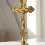 Brass Decorative Showpiece Jesus On Cross – Religious Wall Hanging Crucifix Idol