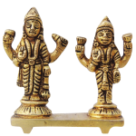 Brass Vishnu Laxmi Ji Idol Statue – Divine Temple Decor