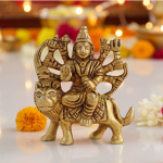 Brass Durga Ji Puja Statue – Divine Goddess Idol for Worship