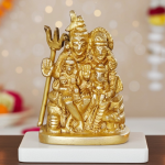 Brass Shiv Parivar Idol – Traditional Home Temple Showpiece