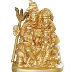 Brass Shiv Parivar Idol – Traditional Home Temple Showpiece