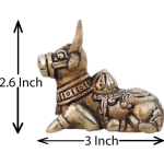Brass Showpiece Nandi God Idol Statue – Sacred Pooja Décor