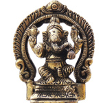 Brass Showpiece Ganesh Circle God Idol Statue