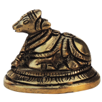 Brass Showpiece Nandi Small Statue – Traditional Puja Showpiece