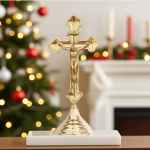 Brass Decorative Showpiece Jesus On Cross – Church & Home Decoration Item