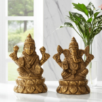 Brass Showpiece Laxmi Ganesh Pair God Idol Statue