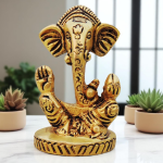 Brass Showpiece Trishul Ganesh God Idol Statue