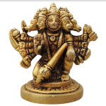 Brass Panchmukhi Hanuman Ji God Idol Statue – Devotional Showpiece