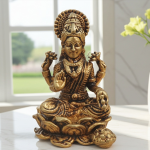Brass Showpiece Laxmi Ji God Idol Statue, Made From Machine